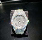 Men's Square VVS1 Moissanite Iced Out Stainless Steel Watch