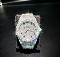 Men's Square VVS1 Moissanite Iced Out Stainless Steel Watch
