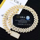 15mm Moissanite Cuban Link Chain