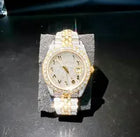 Men's Square VVS1 Moissanite Iced Out Stainless Steel Watch