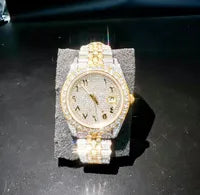 Men's Square VVS1 Moissanite Iced Out Stainless Steel Watch