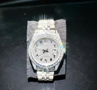 Men's Square VVS1 Moissanite Iced Out Stainless Steel Watch