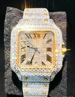 Men's Square VVS1 Moissanite Iced Out Stainless Steel Watch