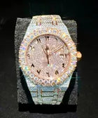 Men's Square VVS1 Moissanite Iced Out Stainless Steel Watch