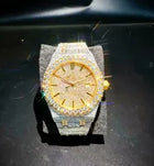 Men's Square VVS1 Moissanite Iced Out Stainless Steel Watch