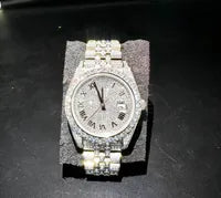 Men's Square VVS1 Moissanite Iced Out Stainless Steel Watch