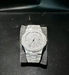 Men's Square VVS1 Moissanite Iced Out Stainless Steel Watch