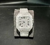 Men's Square VVS1 Moissanite Iced Out Stainless Steel Watch