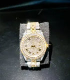 Men's Square VVS1 Moissanite Iced Out Stainless Steel Watch