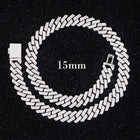 15mm Moissanite Cuban Link Chain