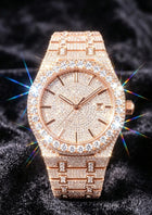GhostTime™ Moissanite Rose Gold Iced-Out Luxury Watch