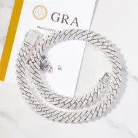 15mm Moissanite Cuban Link Chain